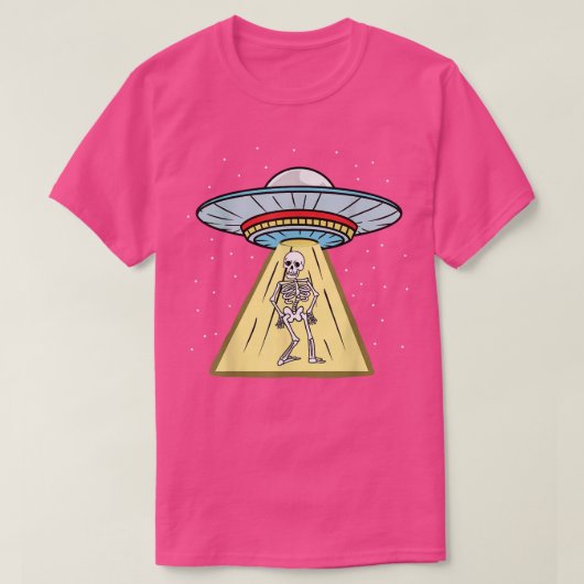 Ufo Abduction Skeleton Chiropractor T-Shirt (Design voorkant)