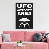 UFO-activiteitengebied, geeky design Canvas Afdruk (Insitu (Woonkamer))