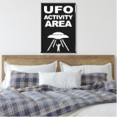 UFO-activiteitengebied, geeky design Canvas Afdruk (Insitu (Slaapkamer))