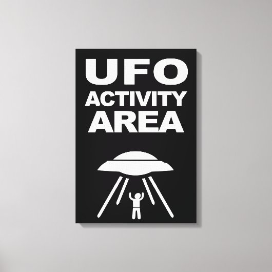 UFO-activiteitengebied, geeky design Canvas Afdruk (Voorkant)