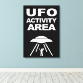 UFO-activiteitengebied, geeky design Canvas Afdruk (Insitu (Houten vloer))