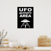 UFO-activiteitengebied, geeky design Poster (Keuken)