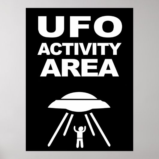 UFO-activiteitengebied, geeky design Poster (Voorkant)