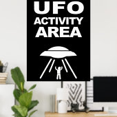 UFO-activiteitengebied, geeky design Poster (Thuiskantoor)