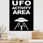 UFO-activiteitengebied, geeky design Poster (Keuken)