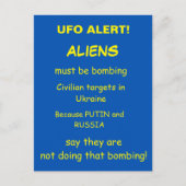 UFO-ALERT BRIEFKAART (Voorkant)
