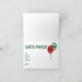 UFO Alien 1st Birthday Fill-in Invitation Bedankkaart (Binnen)