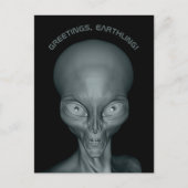 UFO Alien aangepast briefkaart (Voorkant)