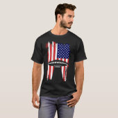 Ufo Alien Abduction 4e juli geeft de VS vlag Alie T-shirt (Voorkant volledig)