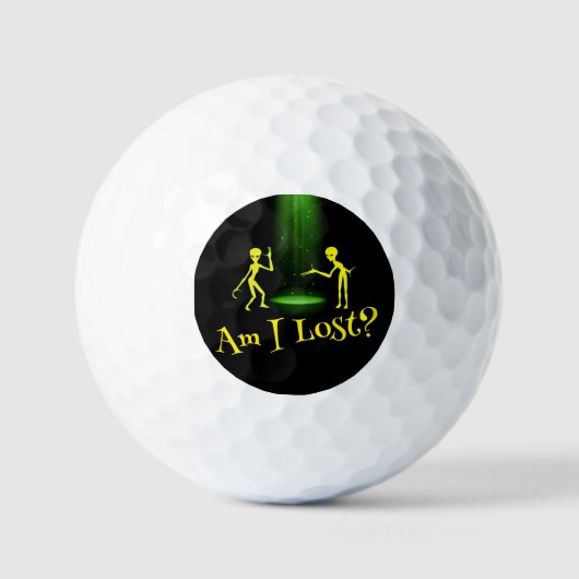 UFO Alien Abduction 👽 Ben ik verdwaald? Golfballen (Voorkant)