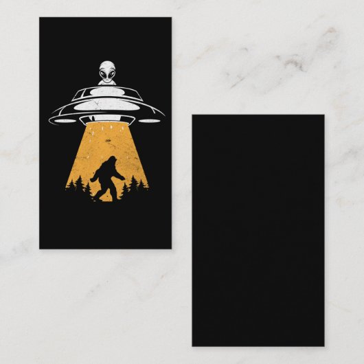 UFO Alien Abduction Bigfoot ruimteschip Visitekaartje (Voorkant / Achterkant)