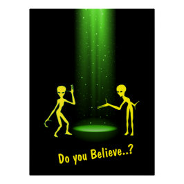 UFO Alien Abduction 👽 Geloof je? Perfect Poster