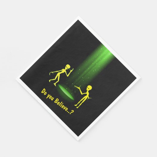 UFO Alien Abduction 👽 Geloof je? Servet (Hoek)