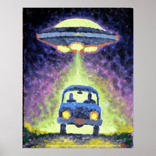 UFO Alien Abduction Poster (Voorkant)
