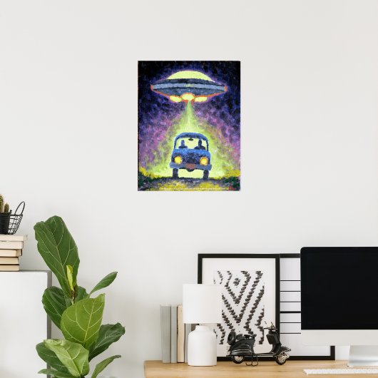 UFO Alien Abduction Poster (Thuiskantoor)