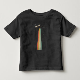 UFO Alien Abduction Retro Spaceship Kinder Shirts