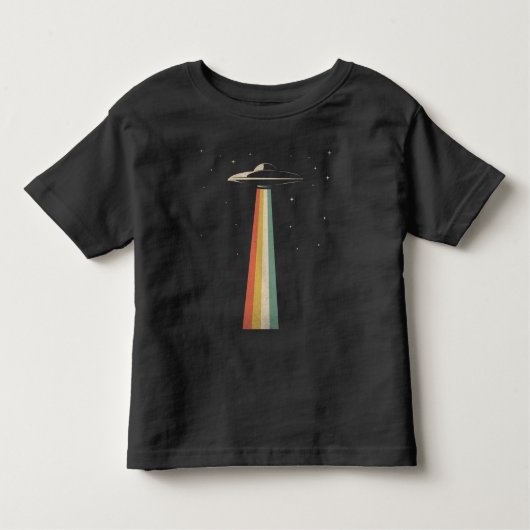  UFO Alien Abduction Retro Spaceship Kinder Shirts (Voorkant)