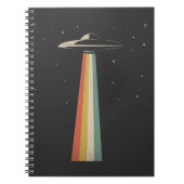UFO Alien Abduction Retro Spaceship Notitieboek (Voorkant)
