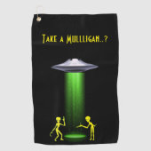 UFO Alien Abduction 👽 Waarheid Mulligan Golfhanddoek (Voorkant)