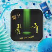 UFO Alien Abduction 👽 Zijn we verloren? WTF? Papieren Bordje (Feest)