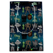 UFO, Alien, Bigfoot Cryptid Birthday Medium Cadeauzakje (Voorkant)