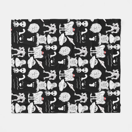 UFO, Alien, Bigfoot Cryptid Fleece Deken (Voorkant (Horizontaal))