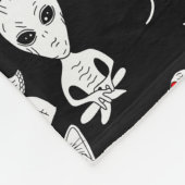 UFO, Alien, Bigfoot Cryptid Fleece Deken (Hoek)
