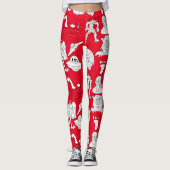 UFO, Alien, Bigfoot Cryptid Leggings (Voorkant)