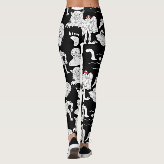 UFO, Alien, Bigfoot Cryptid Leggings (Achterkant)