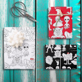 UFO, Alien, Bigfoot, Mothman, Dogman, Cryptids Inpakpapier Vel