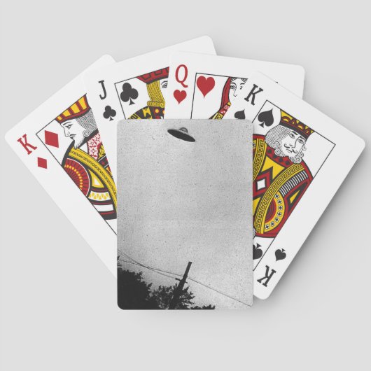 UFO Alien Buitenaards Ruimtevaartuig Top Geheim Pokerkaarten (Achterkant)