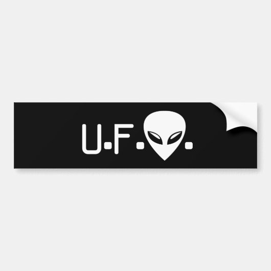 UFO Alien-Bumpersticker Bumpersticker (Voorkant)