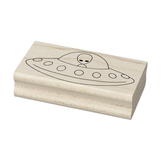 UFO Alien Flying Saucer Rubber Stamp Rubberstempel (Stempel)
