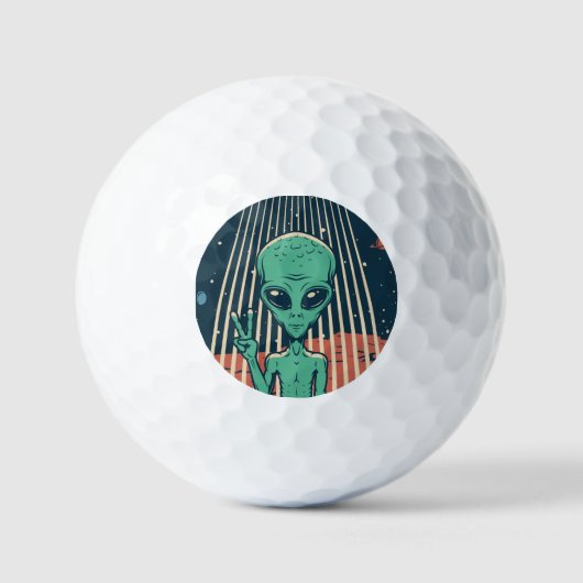 UFO Alien Golfballen (Voorkant)