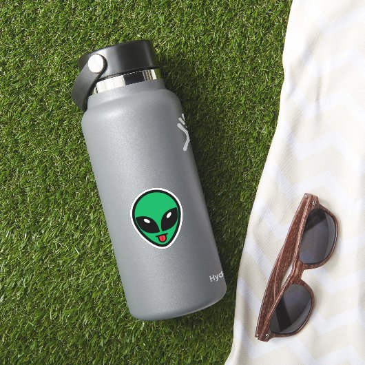 UFO Alien Green Head Sticker (HydroFlask Insitu)