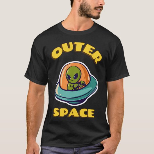 Ufo Alien Invasie Mars Buitenruimte T-shirt (Voorkant)