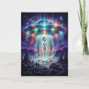 UFO Alien Kerstontvoering Kaart
