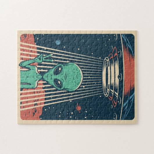 UFO Alien Legpuzzel (Horizontaal)