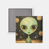 UFO Alien Magneet (Voorkant / Achterkant)