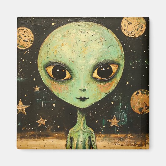 UFO Alien Magneet (Voorkant)