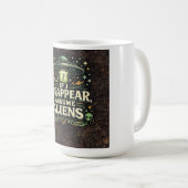 UFO Alien Ontvoering Humor Koffiemok (Voorkant rechts)