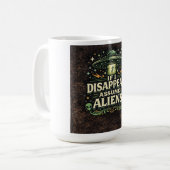 UFO Alien Ontvoering Humor Koffiemok (Voorkant links)