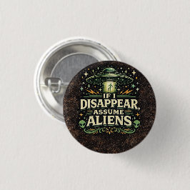 UFO Alien Ontvoering Humor Ronde Button 3,2 Cm