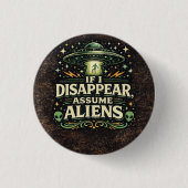 UFO Alien Ontvoering Humor Ronde Button 3,2 Cm (Voorkant)