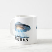 UFO Alien Persoonlijk  Koffiemok (Voorkant links)