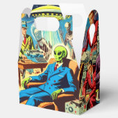 UFO Alien Sci-Fi Retro Comics Bedankdoosjes (Geopend)