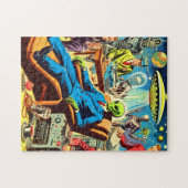 UFO Alien Sci-Fi Retro Comics Legpuzzel (Horizontaal)