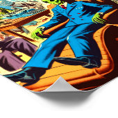 UFO Alien Sci-Fi Retro Comics Poster (Hoek)