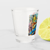 UFO Alien Sci-Fi Retro Comics Shot Glas (Links)