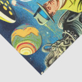 UFO Alien Sci-Fi Retro Comics Tissuepapier (Detail)